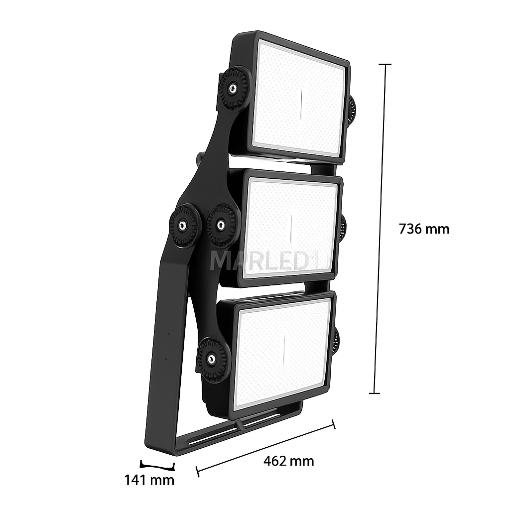 LED-FLÄCHENBELEUCHTUNG IP66 750W 5500K MDRLED® 