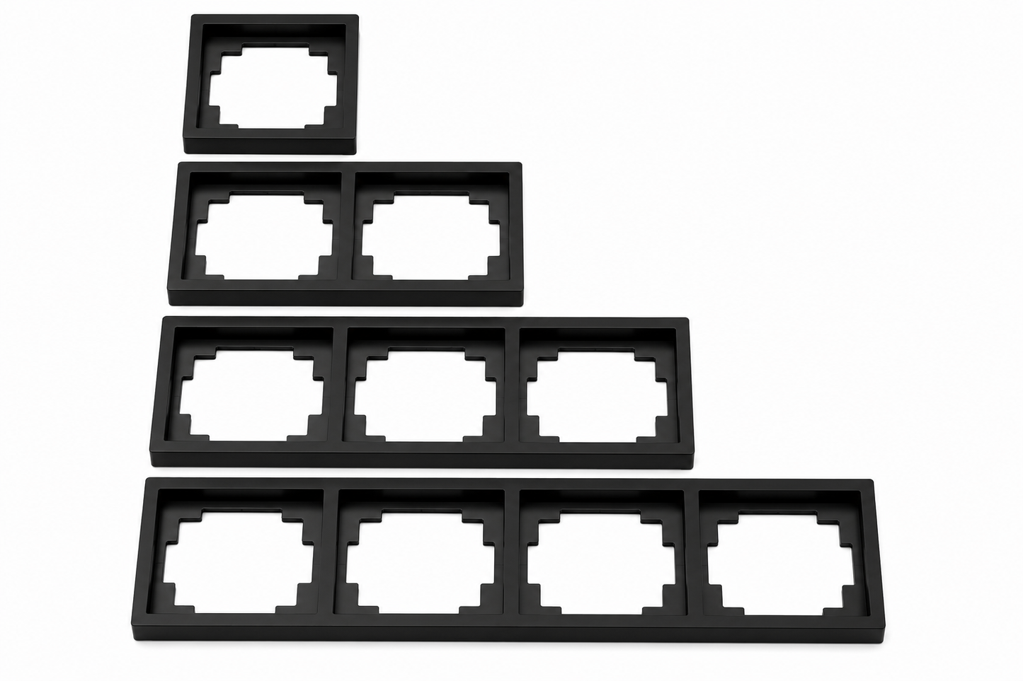 Afdekraam Wit/Zwart  1 t/m 4-Voudig MDRLED
