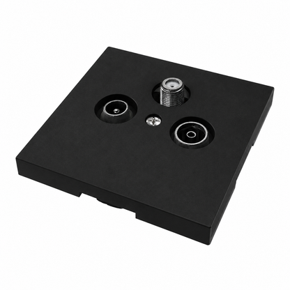 Antennedoos TV/FM/SAT Wit/Zwart | Complete Set