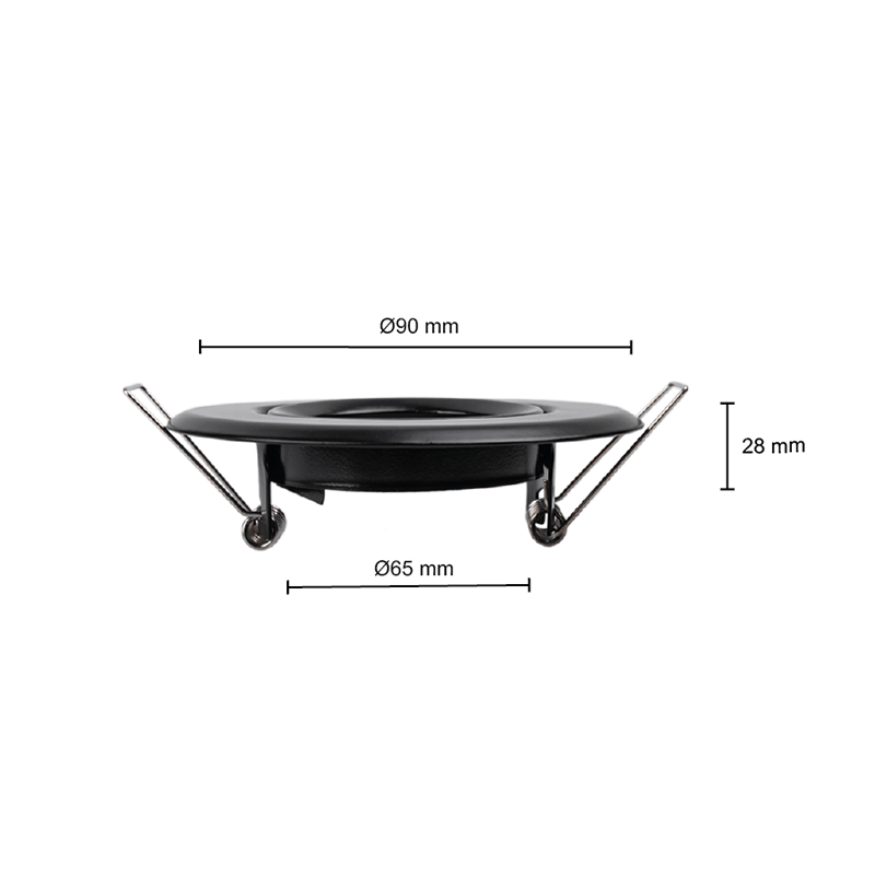 OPRAWA GU10 BIAŁA, CZARNA, SREBRNA, MR16, IP22, Ø65mm MDR LED®