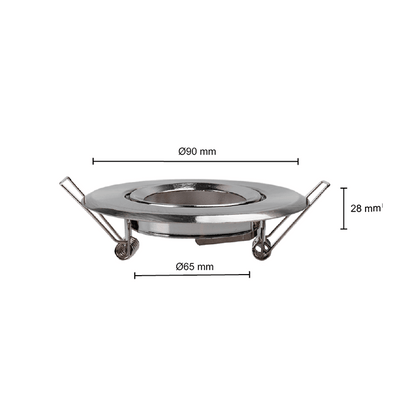 GU10 Leuchte Weiß, Schwarz, Silber, MR16, IP22, Ø65mm MDR LED®