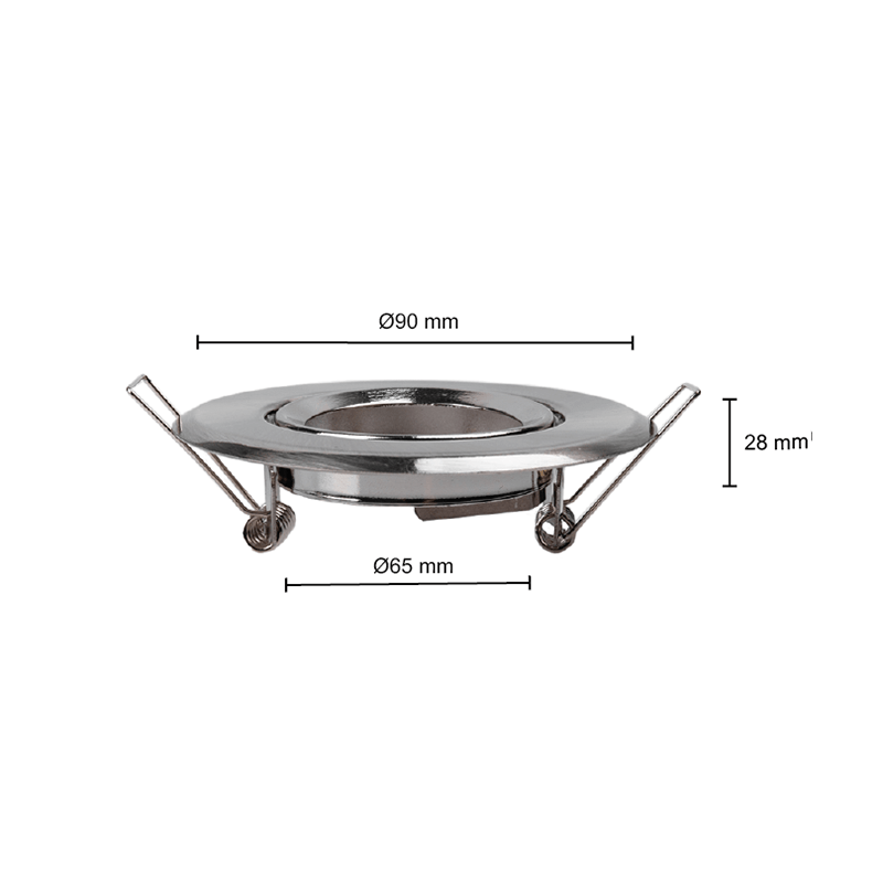 OPRAWA GU10 BIAŁA, CZARNA, SREBRNA, MR16, IP22, Ø65mm MDR LED®