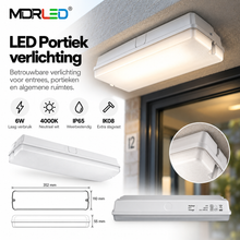 MDRLED® LED Portiek verlichting 6W | 4000K | IP65 | IK08