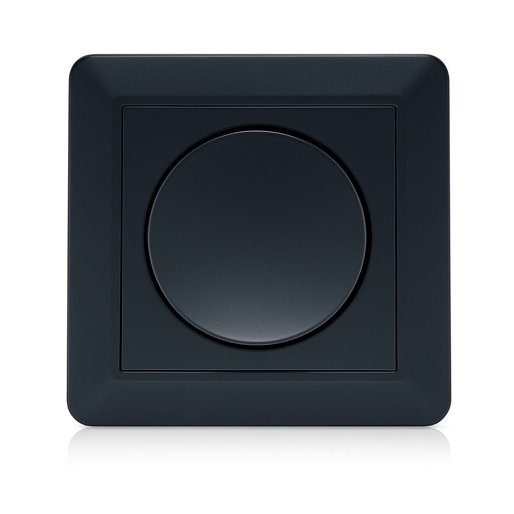 Afdekraam voor Enkele Dimmer – Zwart – Inclusief Inbouwraam