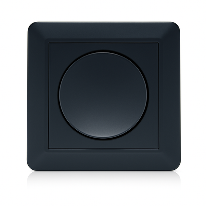 Afdekraam voor Enkele Dimmer – Zwart – Inclusief Inbouwraam