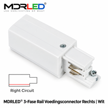 MDRLED® 3-Fase Rail Voedingsconnector Rechts | Wit
