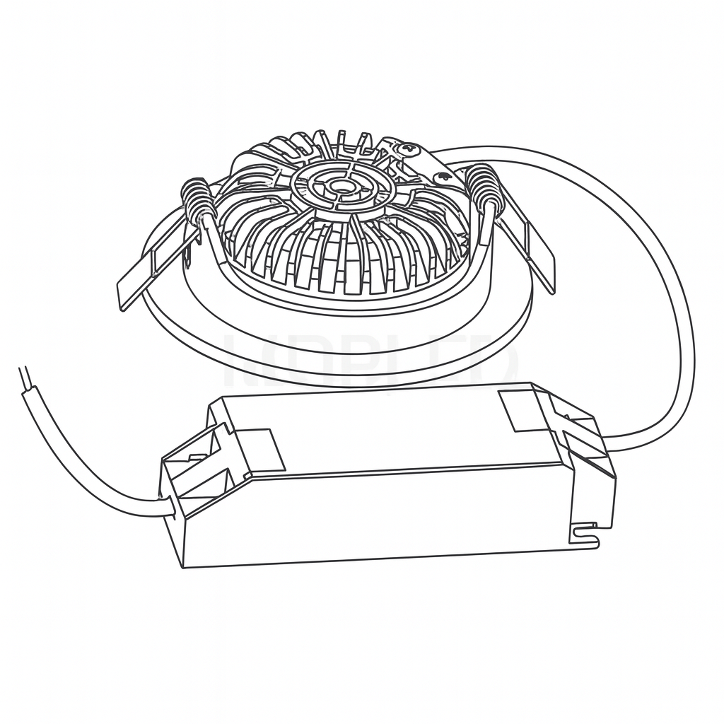 LED-Einbaustrahler Slim Fit Ø75 6W Dimmbar Chrom 3000K MDRLED®
