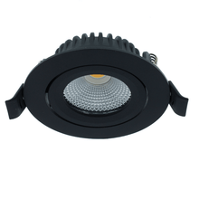 LED INBOUWSPOT MDR SLIM-FIT  5W  DIM  ZWART Zaagmaat: Ø75-80mm 2200K  MDRLED® tijdelijke Actie