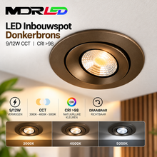 LED inbouwspot | Donkerbrons | 9/12W | CCT | CRI >98