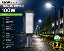 MDRLED® LED Mastarmatuur 100W | 10.000lm | 5500K | Sensor | IP65 Tijdelike Actie