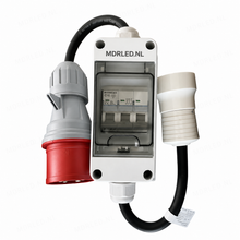 16A CEE naar Perilex Verloopkabel met Automaat 16A IP44 | 400V Krachtstroom Adapter | MDRLED®