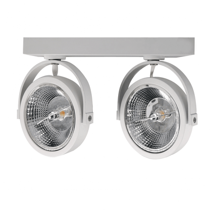 AR111 AUFBAULEUCHTE, weiß, 2xGU10-FASSUNG. MDRLED®