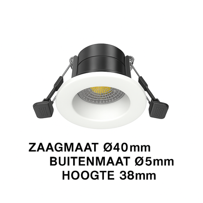 LED Inbouwspot Mimi 4W  MDRLED®  Wit  Dimbaar IP65  CCT-schakelaar