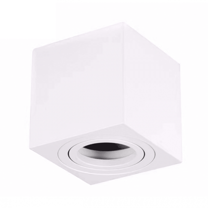 AUFBAU-SPOT MDR LED CUBE WEISS GU10 FASSUNG