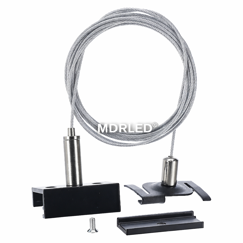 Systeemplafond Pendelset 2m Zwart | Voor 3-Fase Rail