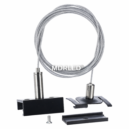 Systeemplafond Pendelset 2m Zwart | Voor 3-Fase Rail