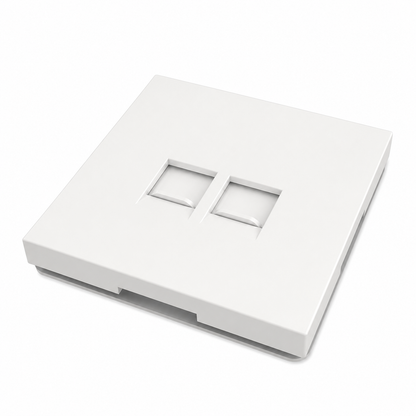 Netwerkdoos 2x RJ45 Wit/Zwart | Complete Set