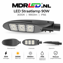 MDRLED® LED Straatlamp 90W | 3000K | 9900lm | IP66