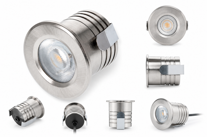 LED Mini Inbouwspot  Zwart / Wit / Zilver  2W  Dim to Warm  Triac Dimbaar  IP44