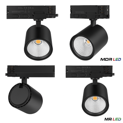 3-Fase Railspot  Zwart  10W–30W  Dimbaar  CCT Switch  MDRLED®