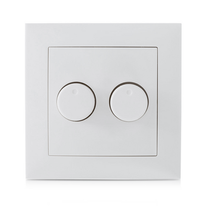 ED-10004 Duo-Dimmknopf passend für Berker S1 inkl. Zentralplatte und Rahmen MDRLED®