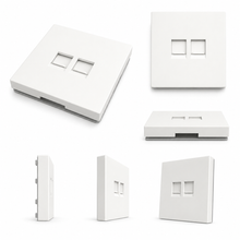 RJ45 Netwerkdoos 2-Voudig Wit | CAT5e/CAT6 Inbouw