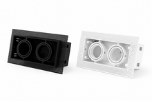 VEXA EDGE Duo Trimless Inbouwarmatuur | Vierkant | 2x GU10/MR16 | Zwart of Wit