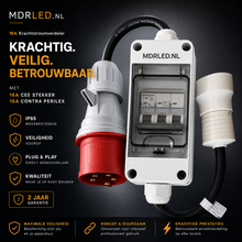 16A CEE naar Perilex Verloopkabel met Automaat 16A IP44 | 400V Krachtstroom Adapter | MDRLED®