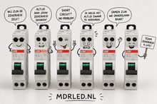 ABB B16 Installatieautomaat 1P+N 6kA Haf Serie – Set van 6