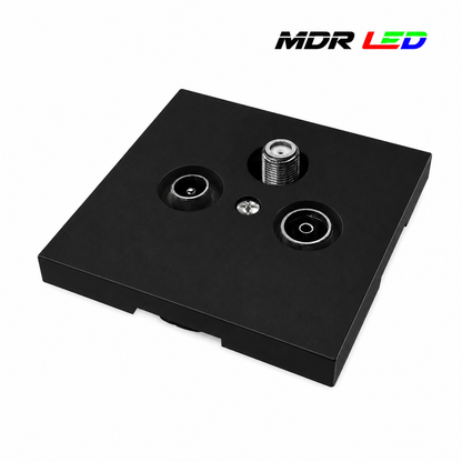 Antennedoos TV/FM/SAT Wit/Zwart | Complete Set