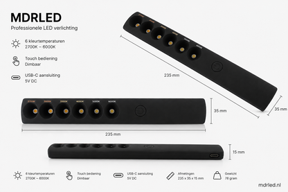 LED CCT Stick Kleurentester | 2700K-6000K | USB-C