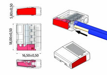 LASKLEM MINI  4-VOUDIG  PER 100 STUKS  4 x 0.5 – 2.5 mm² MDRLED®