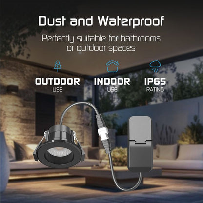 LED Inbouwspot Mimi 4W | MDRLED® | Zwart | Dimbaar | IP65 | CCT-schakelaar