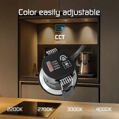 LED Inbouwspot Mimi 4W | MDRLED® | Zwart | Dimbaar | IP65 | CCT-schakelaar