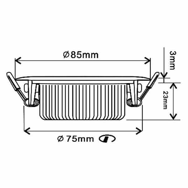 Reflektor punktowy LED SLIM-FIT 5 W czarny 2700K 3000K ŚCIEMNIANY.MDRLED