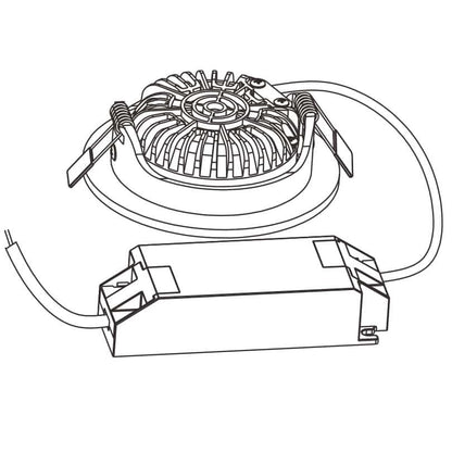 LED-Einbaustrahler SLIM-5W DIMMBAR SCHWARZ Moderne LED-Einbaustrahler 2200K TEMPORÄRES AKTIONSPREIS MDR LED®