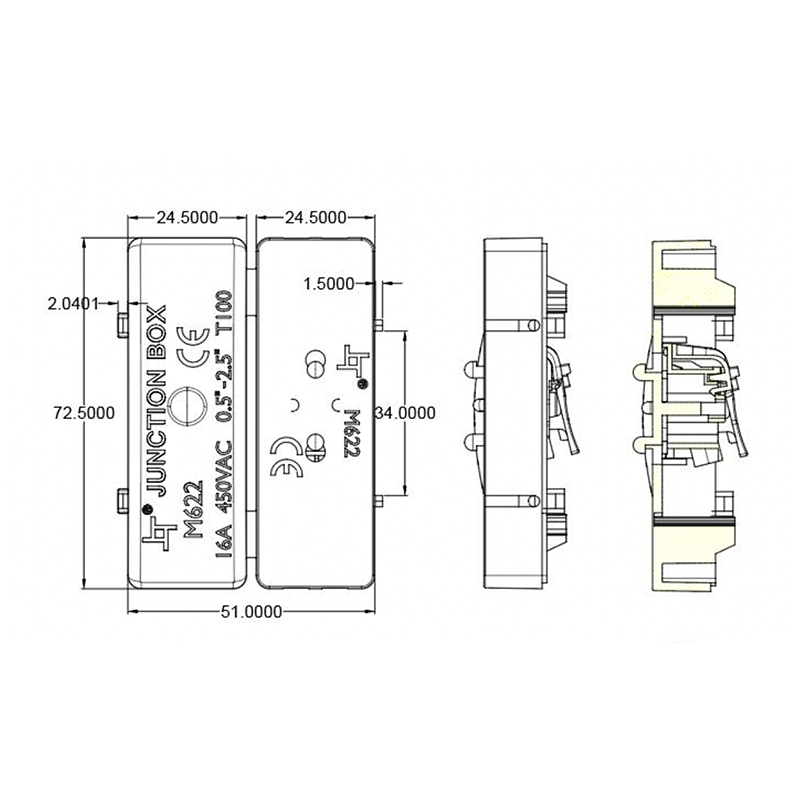 KABELBOX INKL. 2-adriger Stecker 10 Stück MDRLED®