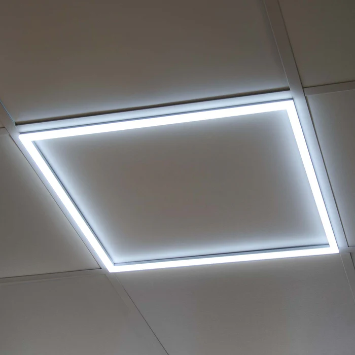 Panel ramowy LED 60×60 cm; Przełącznik CCT Edge Lit 40 W UGR &lt; 23 czarny; MDRLED®