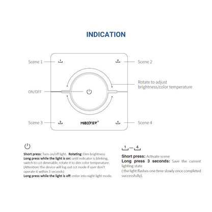 MI-LIGHT FERNBEDIENUNG CCT SCHWARZ
