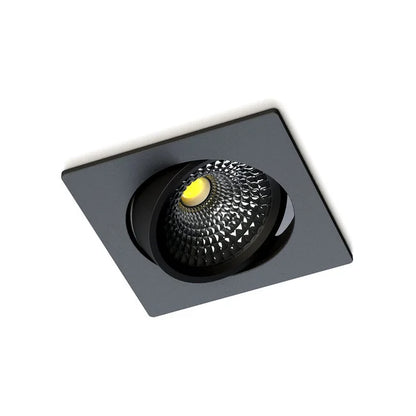 LED Inbouwspot Vierkant Zwart  5,5W 2700K/ Dim to Warm | Ultra Flat  IP65