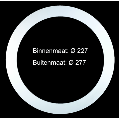 VERLOOPRING METAAL ZWART en WIT  Ø227-277mm  MDRLED®