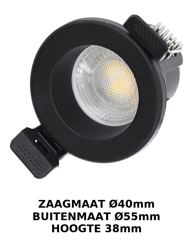 LED Inbouwspot Mimi 4W | MDRLED® | Zwart | Dimbaar | IP65 | CCT-schakelaar