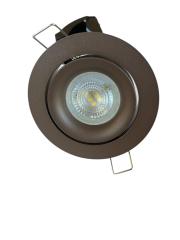 Verdiepte Inbouwspot Kantelbaar Ø92 mm – Zaagmaat: 76 – 81 mm Mat Brons – GU10
