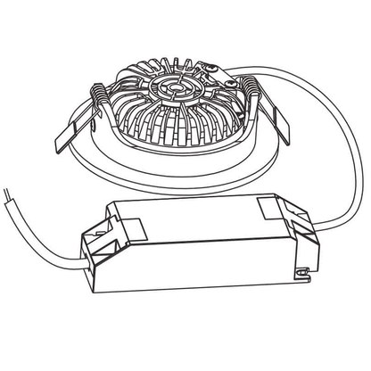 LED-Einbaustrahler MDR LED SLIM-FIT 5W DIM SILBER.