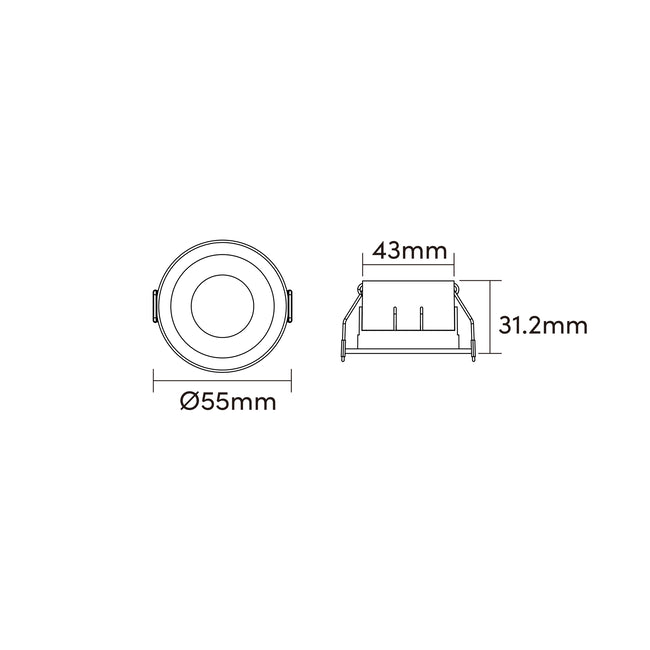 Versa Nano Rond Bronze Dim naar Warm