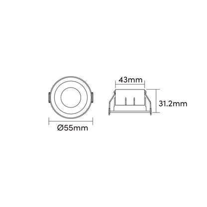 Versa Nano Rond Bronze Dim naar Warm