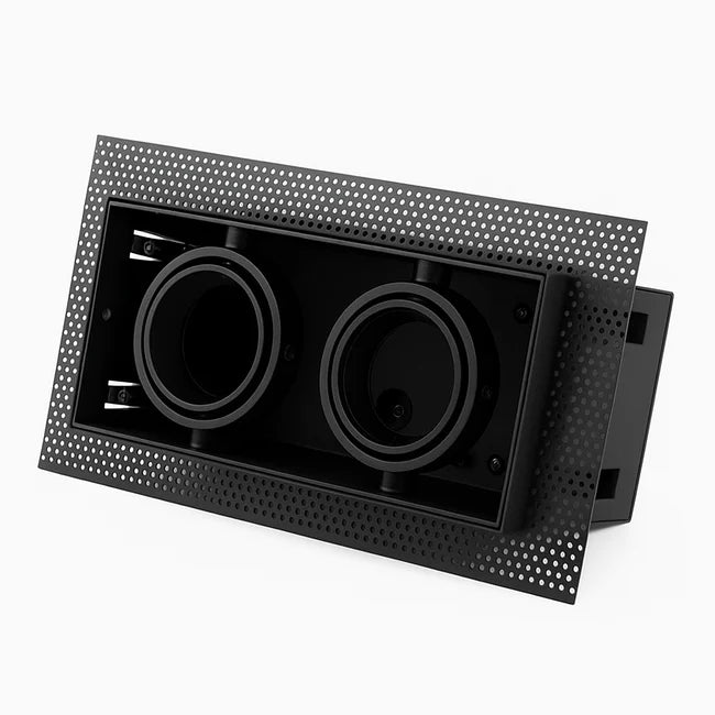 VEXA EDGE Duo Trimless Inbouwarmatuur | Vierkant | 2x GU10/MR16 | Zwart of Wit
