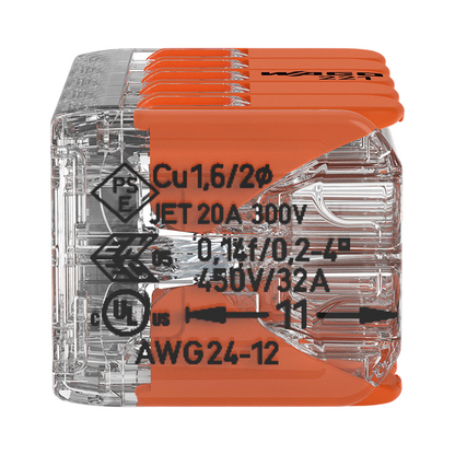 WAGO® Lasklem 10-voudig | 0.2–4.0 mm² | 32A | Per 15 stuks