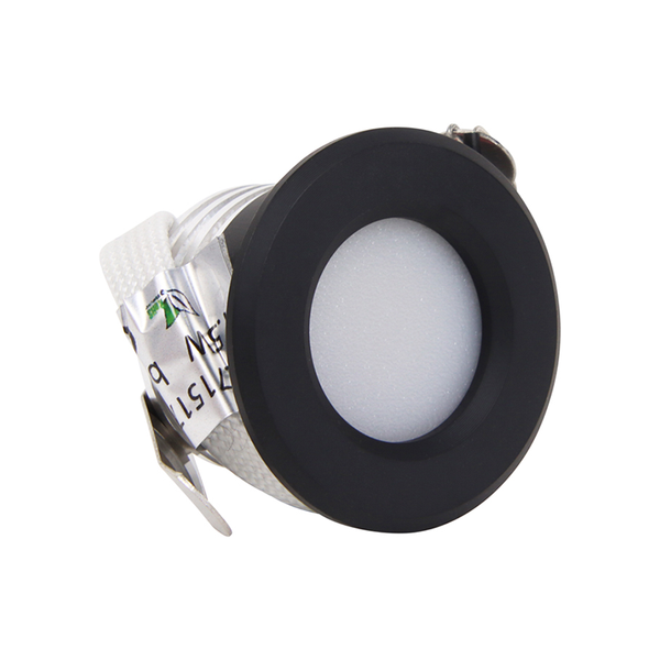 MINI REFLEKTOR WPUSZCZANY LED 1,5 W ŚCIEMNIANY CZARNY MDR LED