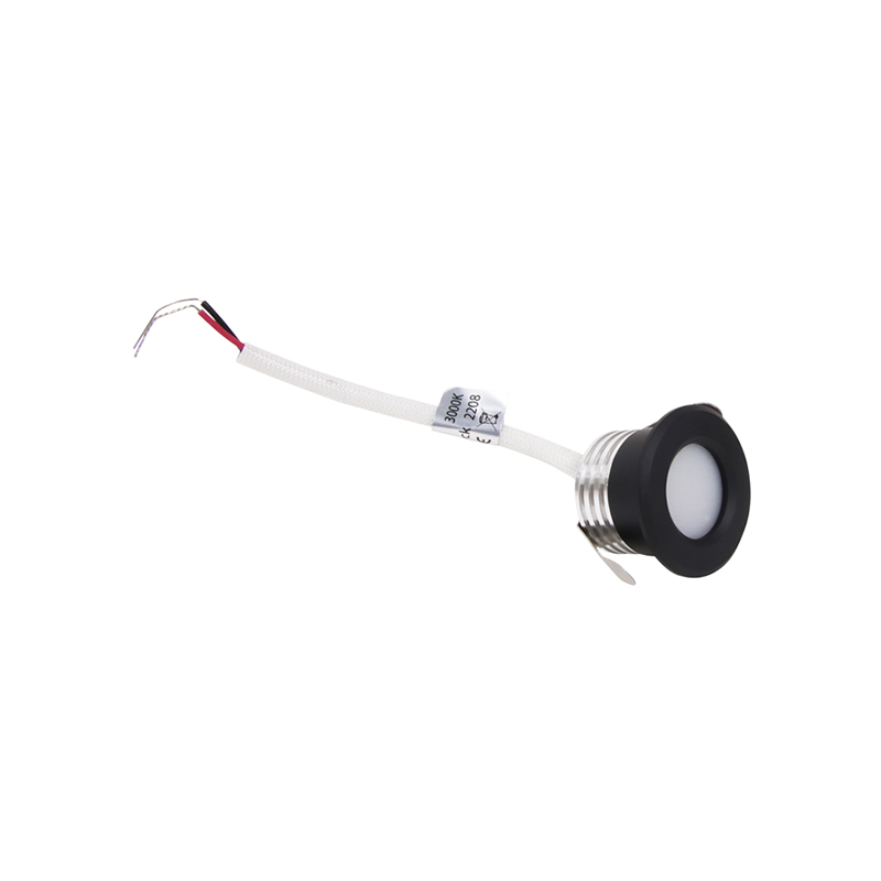 MINI REFLEKTOR WPUSZCZANY LED 1,5 W ŚCIEMNIANY CZARNY MDR LED